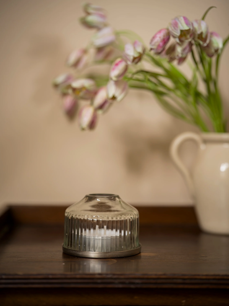 HAND BLOWN GLASS TEA LIGHT DOME